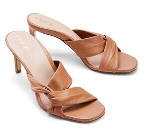 Inez Isa Sandals Cognac Nappa Size 8 Nude Leather $285 Excellent